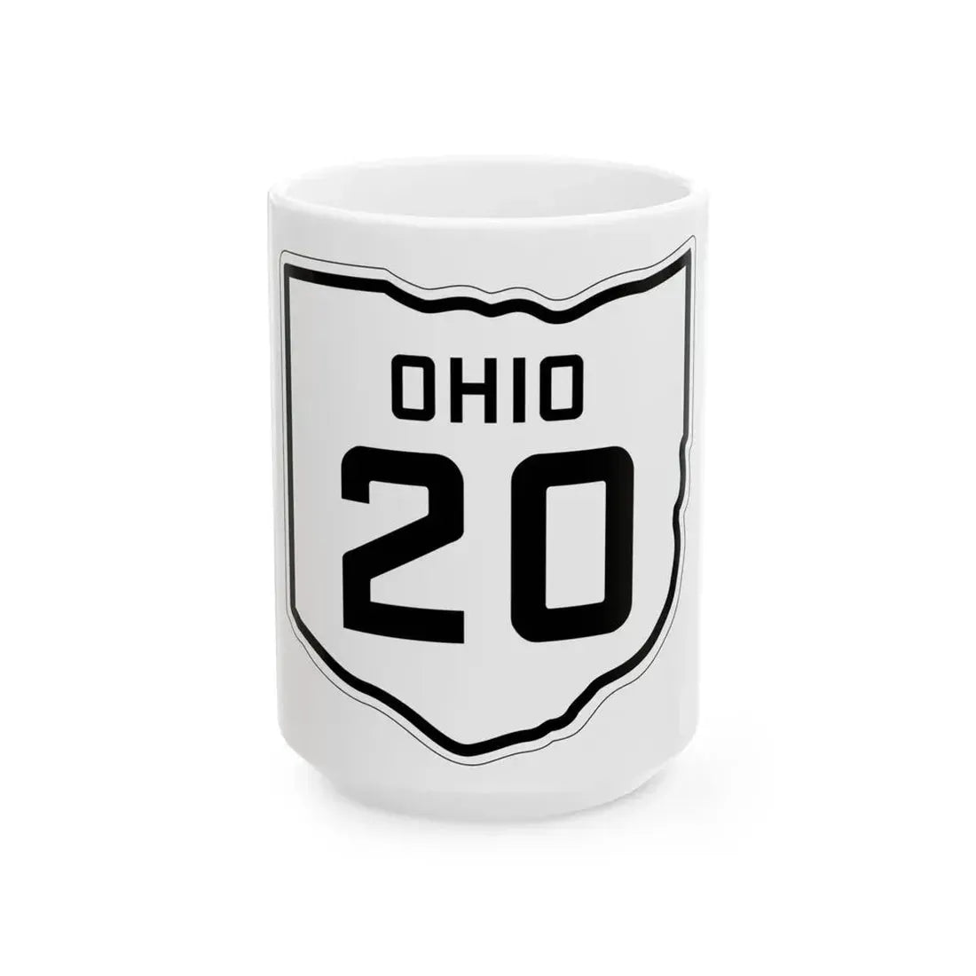 OH-20 1927 (Ohio) (Road Sign) White Coffee Mug 15oz - Go Mug Yourself