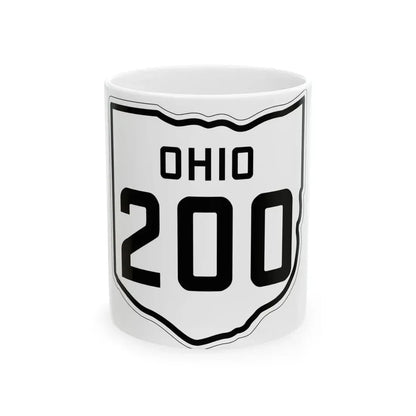 OH-200 1927 (Ohio) (Road Sign) White Coffee Mug 11oz - Go Mug Yourself