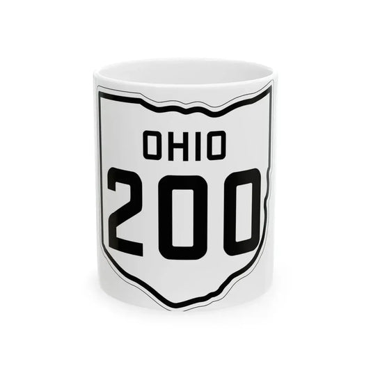 OH-200 1927 (Ohio) (Road Sign) White Coffee Mug 11oz - Go Mug Yourself