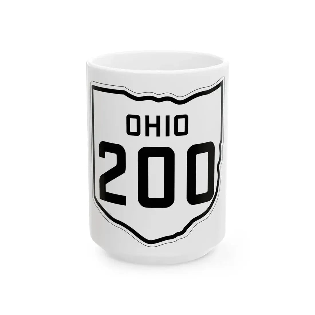 OH-200 1927 (Ohio) (Road Sign) White Coffee Mug 15oz - Go Mug Yourself