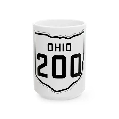 OH-200 1927 (Ohio) (Road Sign) White Coffee Mug 15oz - Go Mug Yourself