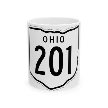 OH-201 1948 (Ohio) (Road Sign) White Coffee Mug 11oz - Go Mug Yourself