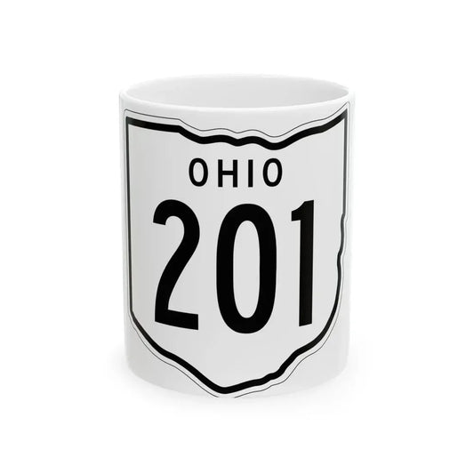 OH-201 1948 (Ohio) (Road Sign) White Coffee Mug 11oz - Go Mug Yourself