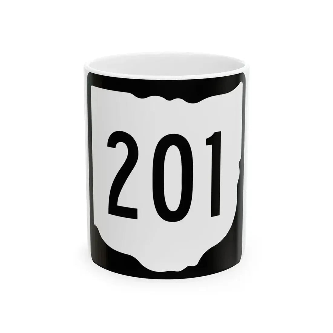 OH-201 1967 (Ohio) (Road Sign) White Coffee Mug 11oz - Go Mug Yourself