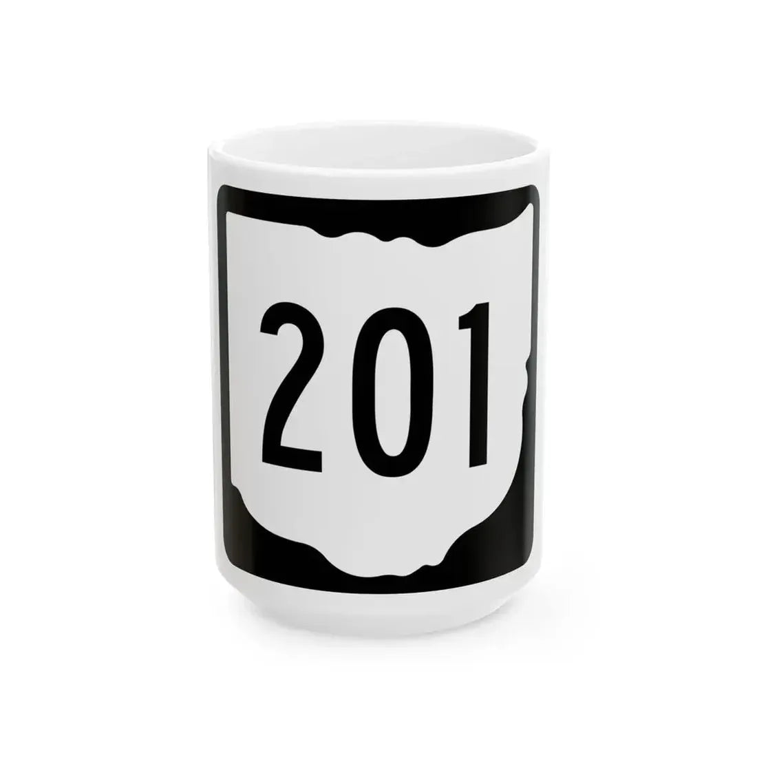 OH-201 1967 (Ohio) (Road Sign) White Coffee Mug 15oz - Go Mug Yourself