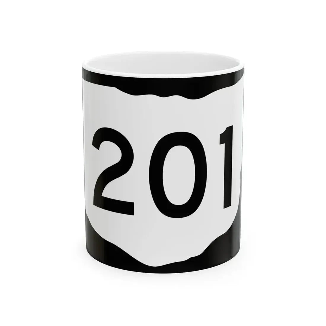 OH-201 (Ohio) (Road Sign) White Coffee Mug 11oz - Go Mug Yourself