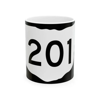 OH-201 (Ohio) (Road Sign) White Coffee Mug 11oz - Go Mug Yourself