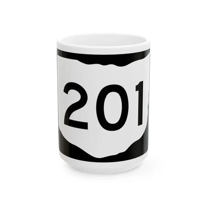OH-201 (Ohio) (Road Sign) White Coffee Mug 15oz - Go Mug Yourself
