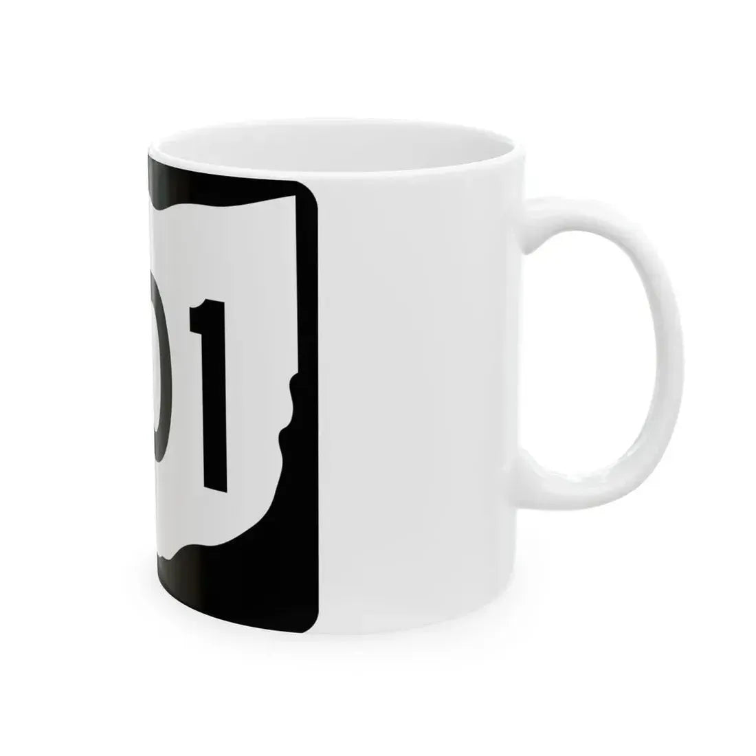 OH-201 (Ohio) (Road Sign) White Coffee Mug - Go Mug Yourself