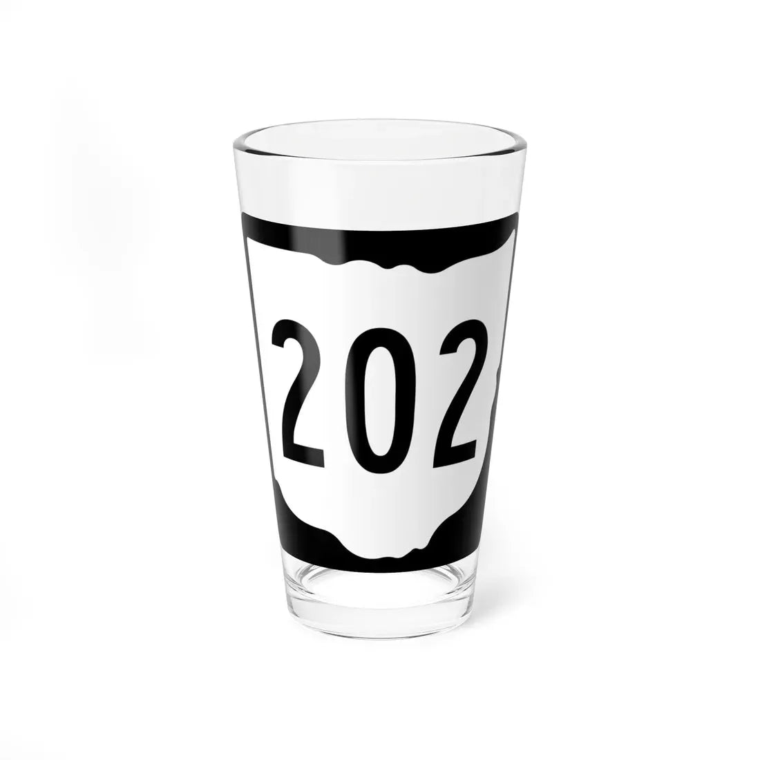 OH-202 1967 (Ohio) (Road Sign) Pint Glass 16oz 16oz - Go Mug Yourself