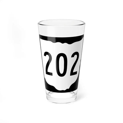 OH-202 1967 (Ohio) (Road Sign) Pint Glass 16oz 16oz - Go Mug Yourself