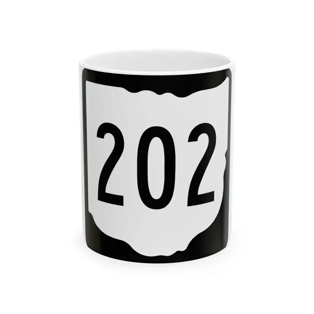 OH-202 1967 (Ohio) (Road Sign) White Coffee Mug 11oz - Go Mug Yourself