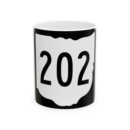 OH-202 1967 (Ohio) (Road Sign) White Coffee Mug 11oz - Go Mug Yourself
