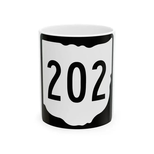 OH-202 1967 (Ohio) (Road Sign) White Coffee Mug 11oz - Go Mug Yourself