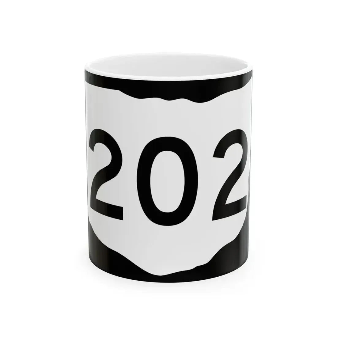 OH-202 (Ohio) (Road Sign) White Coffee Mug 11oz - Go Mug Yourself