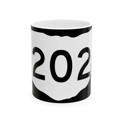 OH-202 (Ohio) (Road Sign) White Coffee Mug 11oz - Go Mug Yourself