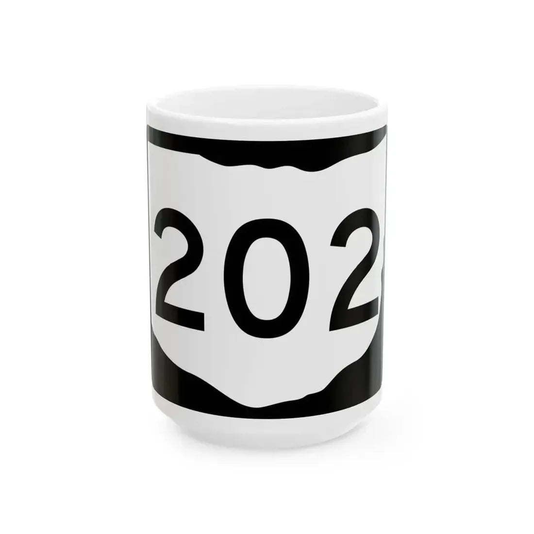 OH-202 (Ohio) (Road Sign) White Coffee Mug 15oz - Go Mug Yourself