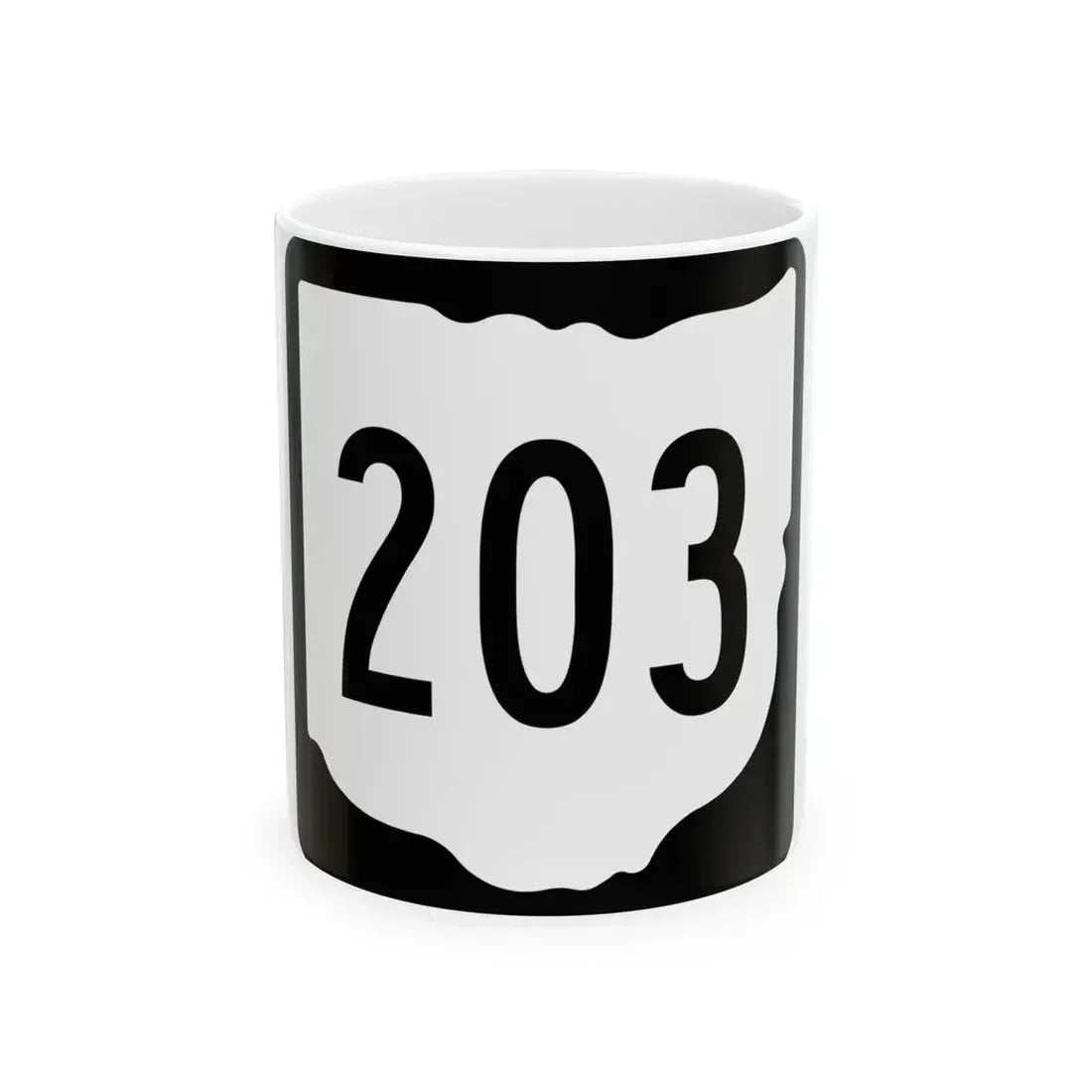 OH-203 1967 (Ohio) (Road Sign) White Coffee Mug 11oz - Go Mug Yourself