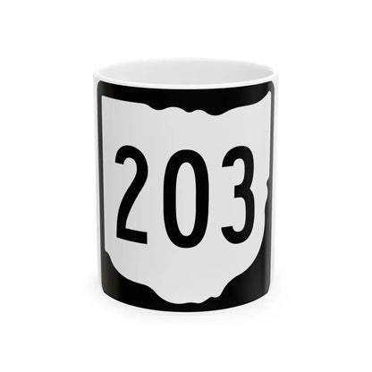 OH-203 1967 (Ohio) (Road Sign) White Coffee Mug 11oz - Go Mug Yourself