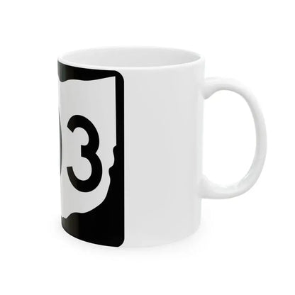 OH-203 (Ohio) (Road Sign) White Coffee Mug - Go Mug Yourself