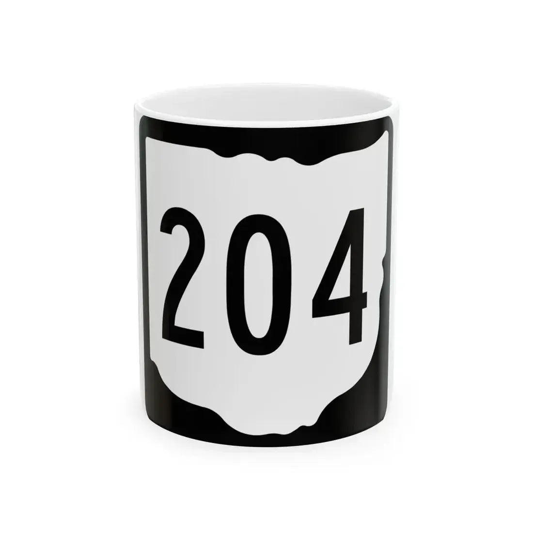 OH-204 1967 (Ohio) (Road Sign) White Coffee Mug 11oz - Go Mug Yourself