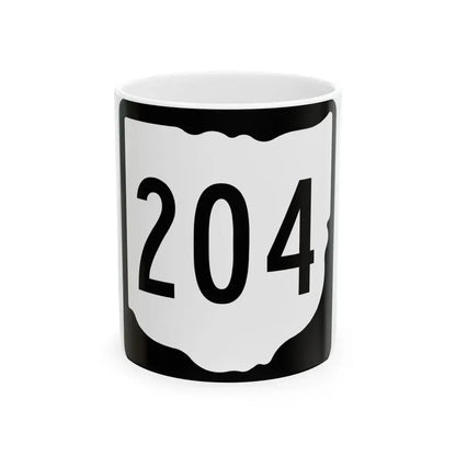OH-204 1967 (Ohio) (Road Sign) White Coffee Mug 11oz - Go Mug Yourself