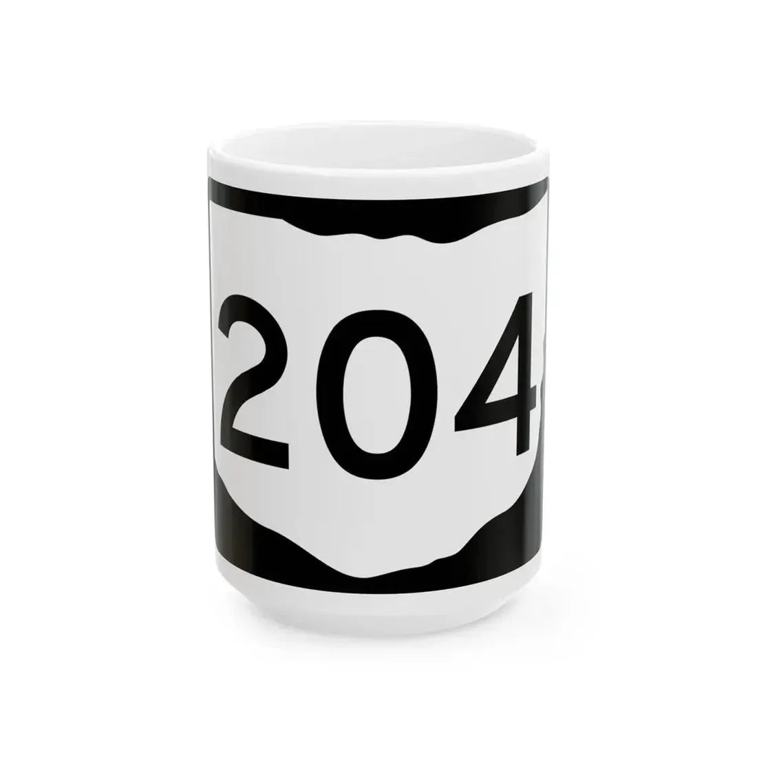 OH-204 (Ohio) (Road Sign) White Coffee Mug 15oz - Go Mug Yourself