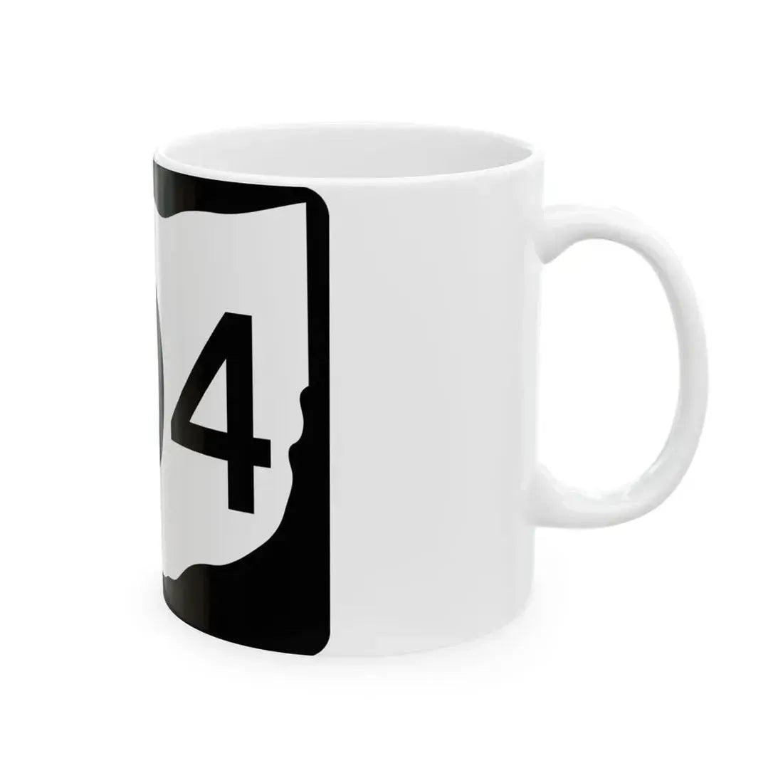 OH-204 (Ohio) (Road Sign) White Coffee Mug - Go Mug Yourself