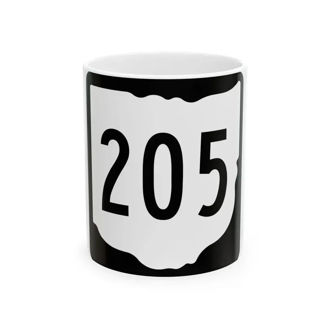 OH-205 1967 (Ohio) (Road Sign) White Coffee Mug 11oz - Go Mug Yourself