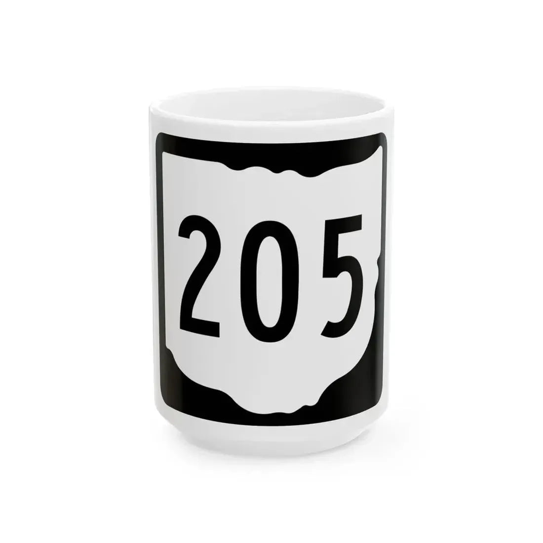 OH-205 1967 (Ohio) (Road Sign) White Coffee Mug 15oz - Go Mug Yourself