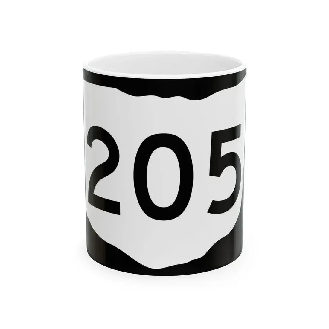 OH-205 (Ohio) (Road Sign) White Coffee Mug 11oz - Go Mug Yourself