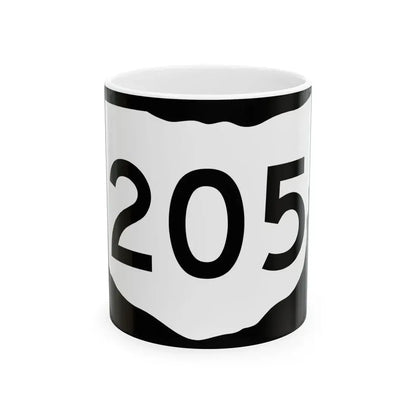 OH-205 (Ohio) (Road Sign) White Coffee Mug 11oz - Go Mug Yourself