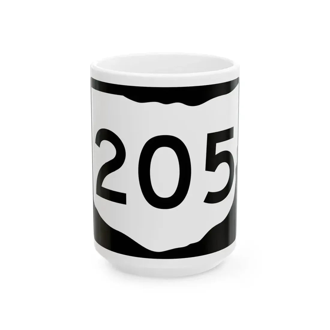 OH-205 (Ohio) (Road Sign) White Coffee Mug 15oz - Go Mug Yourself