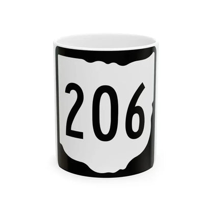 OH-206 1967 (Ohio) (Road Sign) White Coffee Mug 11oz - Go Mug Yourself