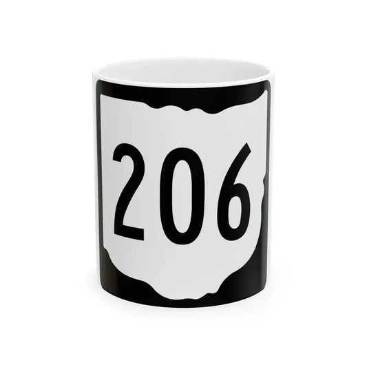 OH-206 1967 (Ohio) (Road Sign) White Coffee Mug 11oz - Go Mug Yourself
