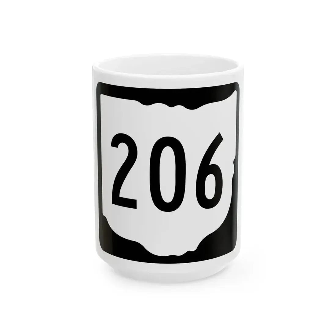 OH-206 1967 (Ohio) (Road Sign) White Coffee Mug 15oz - Go Mug Yourself