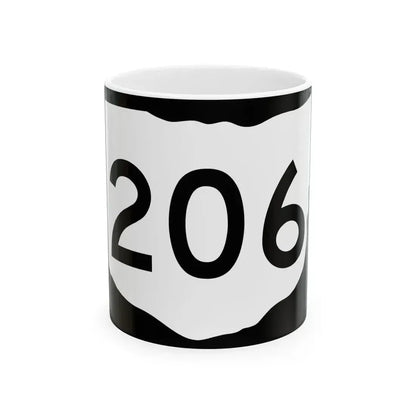 OH-206 (Ohio) (Road Sign) White Coffee Mug 11oz - Go Mug Yourself