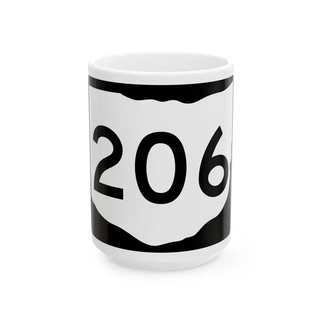 OH-206 (Ohio) (Road Sign) White Coffee Mug 15oz - Go Mug Yourself