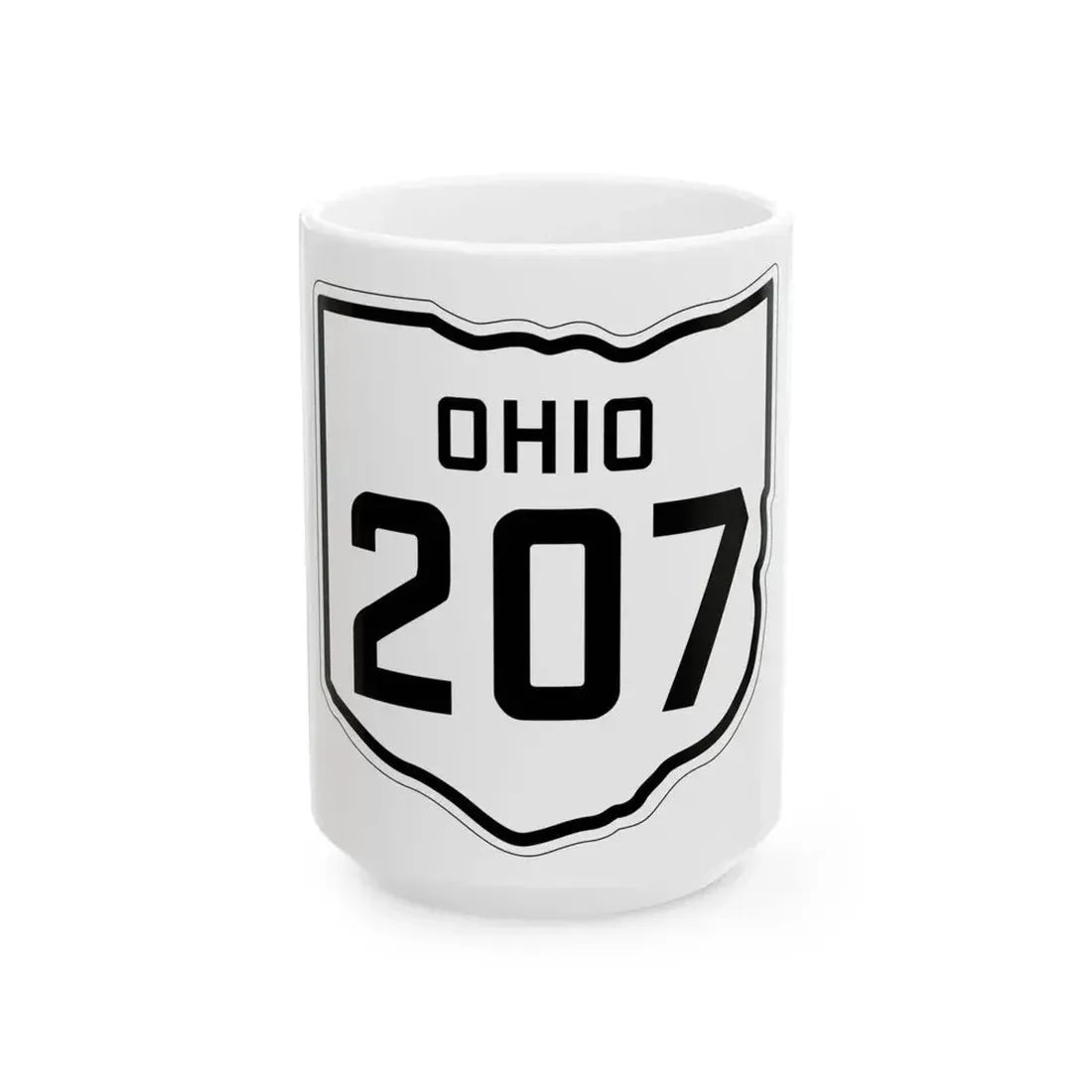 OH-207 1927 (Ohio) (Road Sign) White Coffee Mug 15oz - Go Mug Yourself