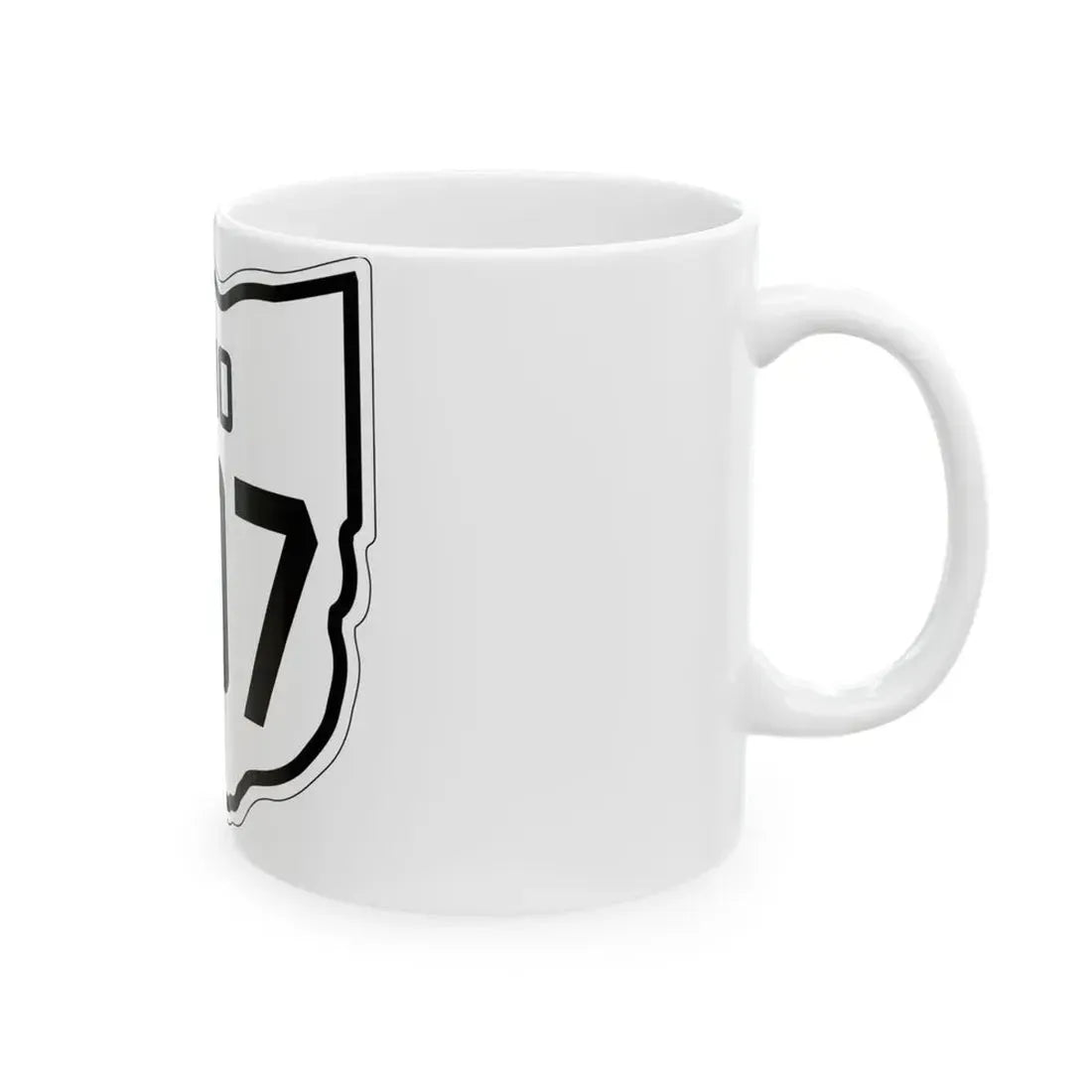 OH-207 1927 (Ohio) (Road Sign) White Coffee Mug - Go Mug Yourself