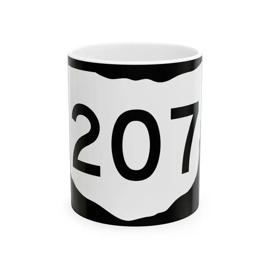 OH-207 (Ohio) (Road Sign) White Coffee Mug 11oz - Go Mug Yourself