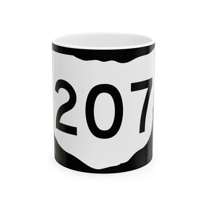 OH-207 (Ohio) (Road Sign) White Coffee Mug 11oz - Go Mug Yourself