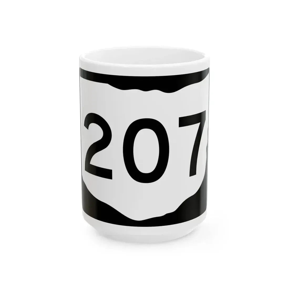 OH-207 (Ohio) (Road Sign) White Coffee Mug 15oz - Go Mug Yourself