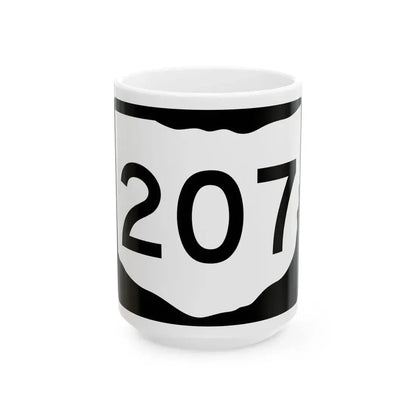 OH-207 (Ohio) (Road Sign) White Coffee Mug 15oz - Go Mug Yourself