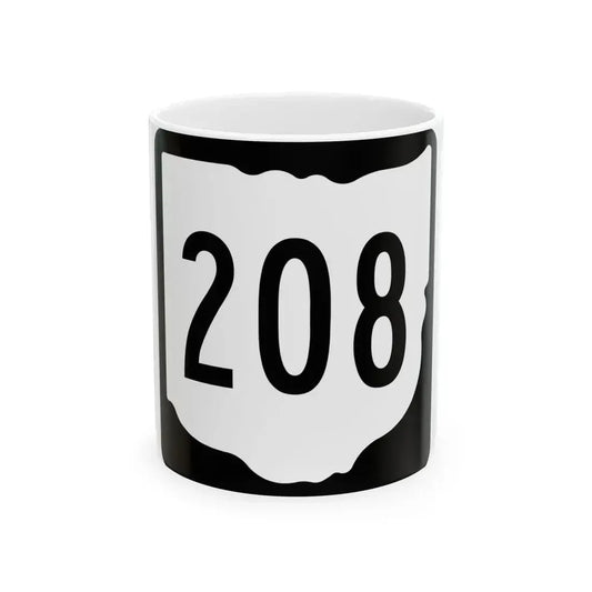 OH-208 1967 (Ohio) (Road Sign) White Coffee Mug 11oz - Go Mug Yourself