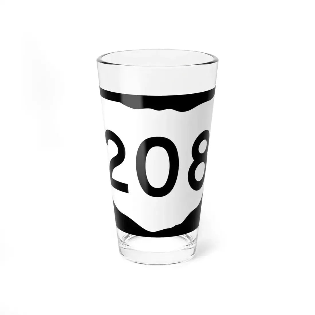 OH-208 (Ohio) (Road Sign) Pint Glass 16oz 16oz - Go Mug Yourself