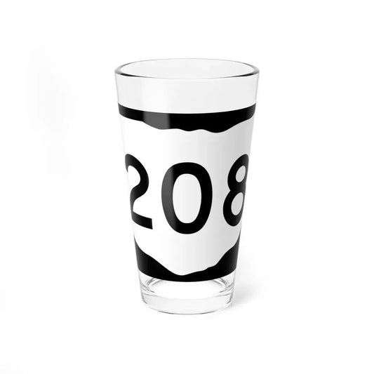 OH-208 (Ohio) (Road Sign) Pint Glass 16oz 16oz - Go Mug Yourself