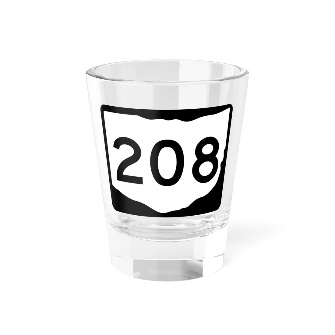 OH-208 (Ohio) (Road Sign) Shot Glass 1.5oz 1.5oz - Go Mug Yourself