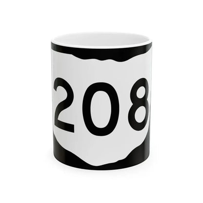 OH-208 (Ohio) (Road Sign) White Coffee Mug 11oz - Go Mug Yourself