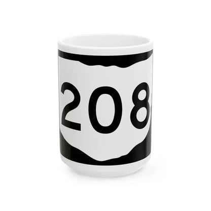 OH-208 (Ohio) (Road Sign) White Coffee Mug 15oz - Go Mug Yourself